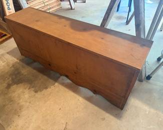 Wood chest. Garage