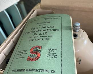Singer Portable Electric Sewing Machine No. 221K