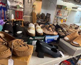 Shoes that look like they have not been worn including UGG, Sperry, and more