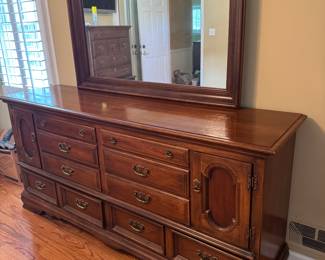 Furniture by Kent Coffey, Carriage Trade Dresser/mirror/2 nightstands/ chest of drawers/ hope chest