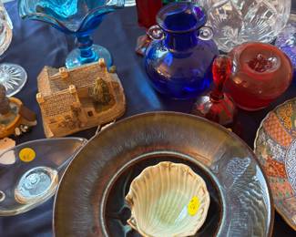 Beautiful glass, glass fruit, cobalt blue