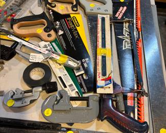 Hand Tools, Clamps of all sizes, hand saws, files, nibs