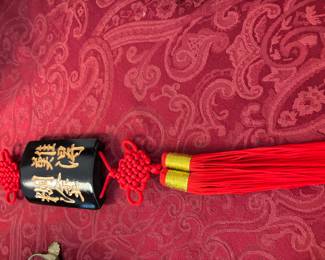 Japanese wall hanging w tassel