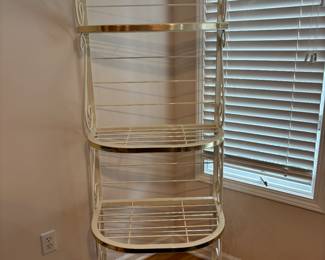 Iron and Brass 4 shelf bakers rack