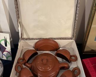 Authentic Tea Set - Taiwan Mud Pottery in Original Box