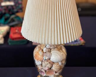 Shell Lamp with shade approx 14" tall