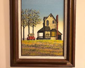 H. Hargrove oil painting. “Old Farm House”. 18x23”