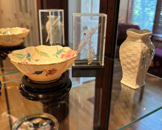 Lenox Bowl and Belleek Vase