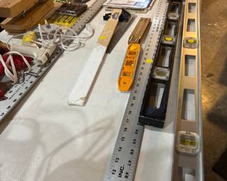 Squares and Measuring Metal sticks