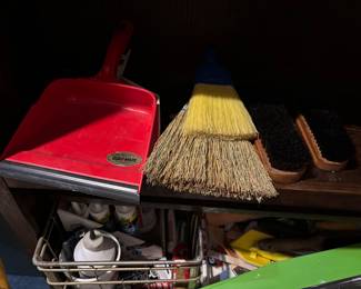 Brooms and dustpans