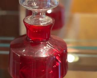1960's Ruby Red/Viking Glass Decanter