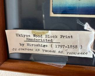 Kite wood Block Print 53 stations of Tokaidi Rd. 