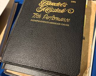 Handels Messiah Music Book 75th Performance.  Owned my singer/participant in Independence Mo Choir