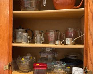 Measuring cups of all sizes. Great small storage dishes and mixing dishes