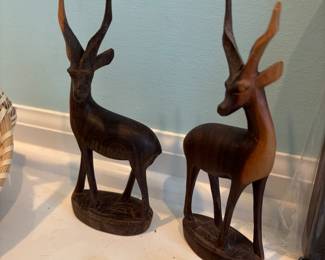 African carved gazelles