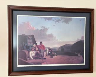 "Watching Cargo" Print by George Caleb Bingham" 119/500 numbered print (1849)