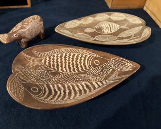 Soapstone Carvings of Fish and hip