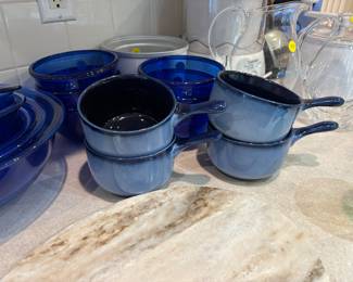 Cobalt Blue Soup Mugs