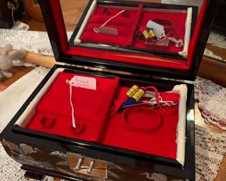 Beautiful in my jewelry chest Japanese  key and lock. Beautiful condition.