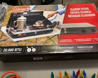 We have a great garage....Coleman 20,000BTU Classic Camping Stove