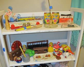 Cute vintage toys, including Fisher Price