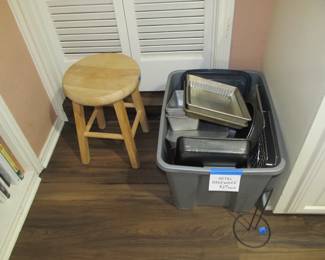 Full kitchen - small appliances, glassware, gadgets, utensils, cast iron, pots and pans sets, cook books, and more