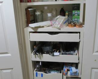 Full kitchen - small appliances, glassware, gadgets, utensils, cast iron, pots and pans sets, cook books, and more