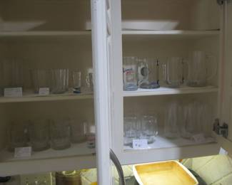 Full kitchen - small appliances, glassware, gadgets, utensils, cast iron, pots and pans sets, cook books, and more