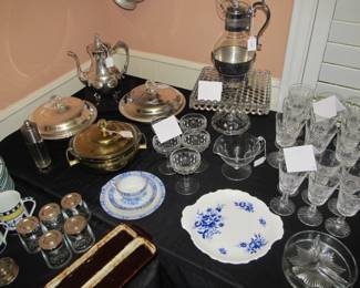 Fostoria, Waterford, Sheridan silver