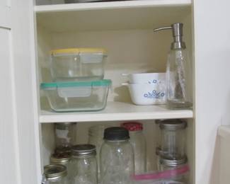 Full kitchen - small appliances, glassware, gadgets, utensils, cast iron, pots and pans sets, cook books, and more