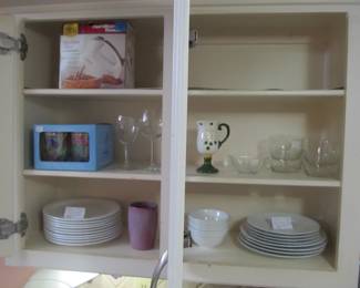 Full kitchen - small appliances, glassware, gadgets, utensils, cast iron, pots and pans sets, cook books, and more