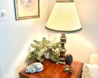 Ostrich egg and end table