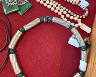 Jade and silver antique 