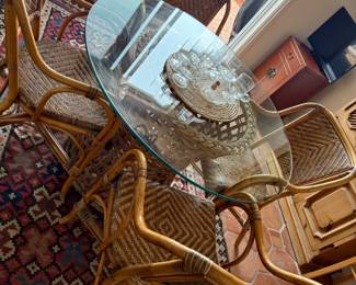 Vintage Rattan Dining Set - Mint condition