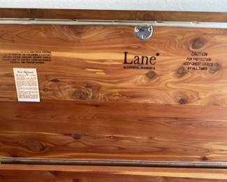 Inside of cedar chest under top, just as new!