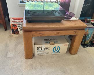 Oak square side table