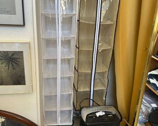 Closet shelves, paper shredder, foam bed topper,