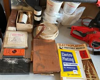 Electro plating materials and manuals, copper pieces,