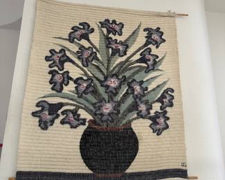 Woven wall hanging is very large