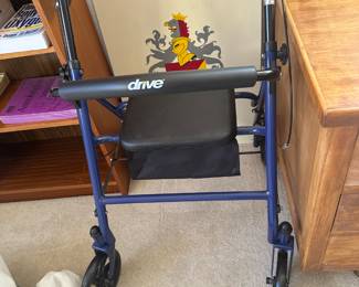 Drive deluxe walker with seat