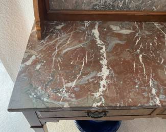 Marble top has been repaired but well done, hard to even see