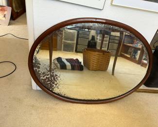Large oval mirror needs TLC but super big statement item