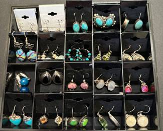 Sterling earrings with stones