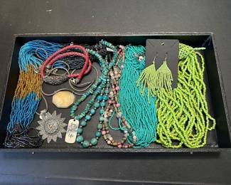 Beaded necklaces in ethnic designs