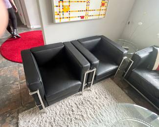 Le Corbusier Style Chairs 30" x 18"