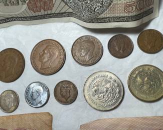 International pre-1964 coin collection and some currency