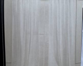 Ralph Lauren Jenkins line white drapes with back tab settings