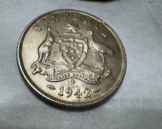 1942 silver six pence