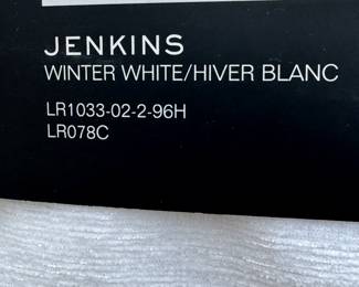 Ralph Lauren Jenkins line white drapes with back tab settings