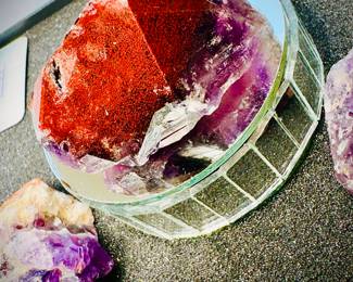 large chunk of rare iron included, amethyst